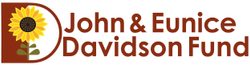 Logo for the John & Eunice Davidson Fund featuring a sunflower and warm colors.
