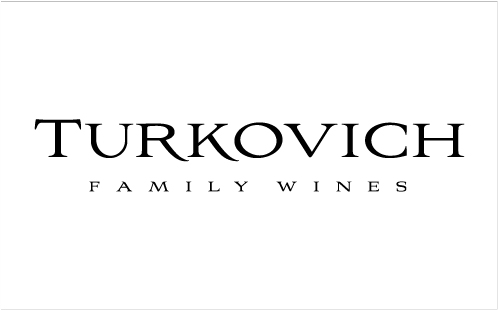 Turkovich Family Wines logo featuring elegant black text on a white background.