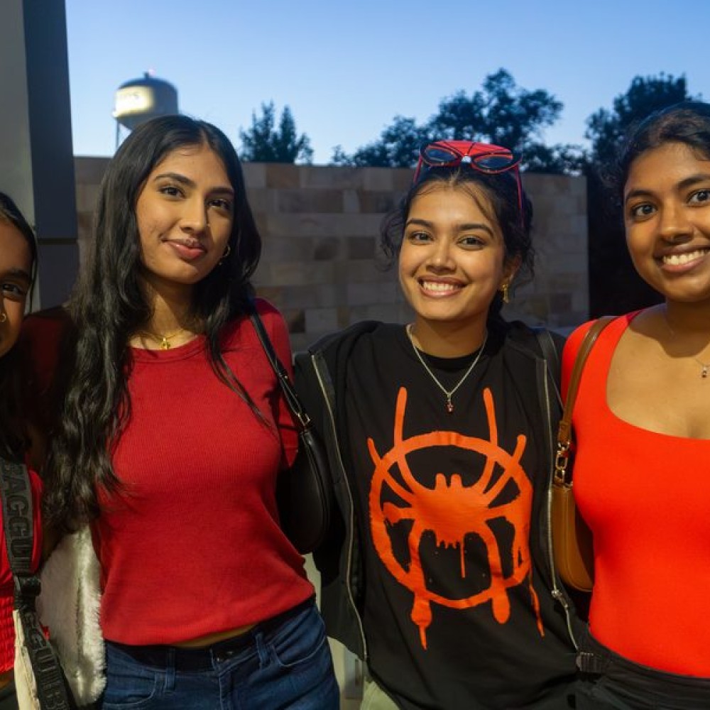 Students gathered for an event