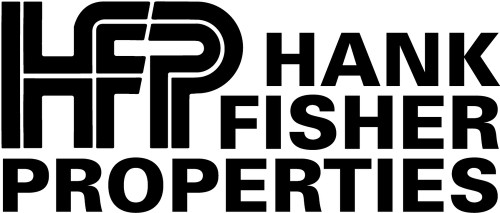 Logo for Hank Fisher Properties in bold black text.