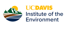 UC Davis Institute of the Environment logo with stylized sun, mountains and river