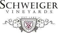Schweiger Vineyards logo with crest, grapevine motif and Est. 1982 text