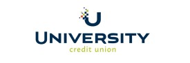 Logo of University Credit Union, featuring a stylized "U" and vibrant colors.